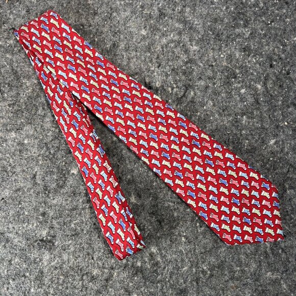 Vineyard Vines  Boys / Short Mens Tie Red  Christmas Stockings ~50" - Picture 3 of 6
